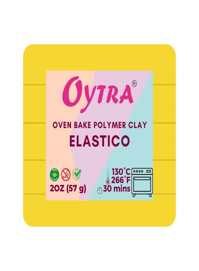 Oytra 57g Polymer Oven Bake Clay for Jewelry Making Elastico Series (Yellow) - Image 1